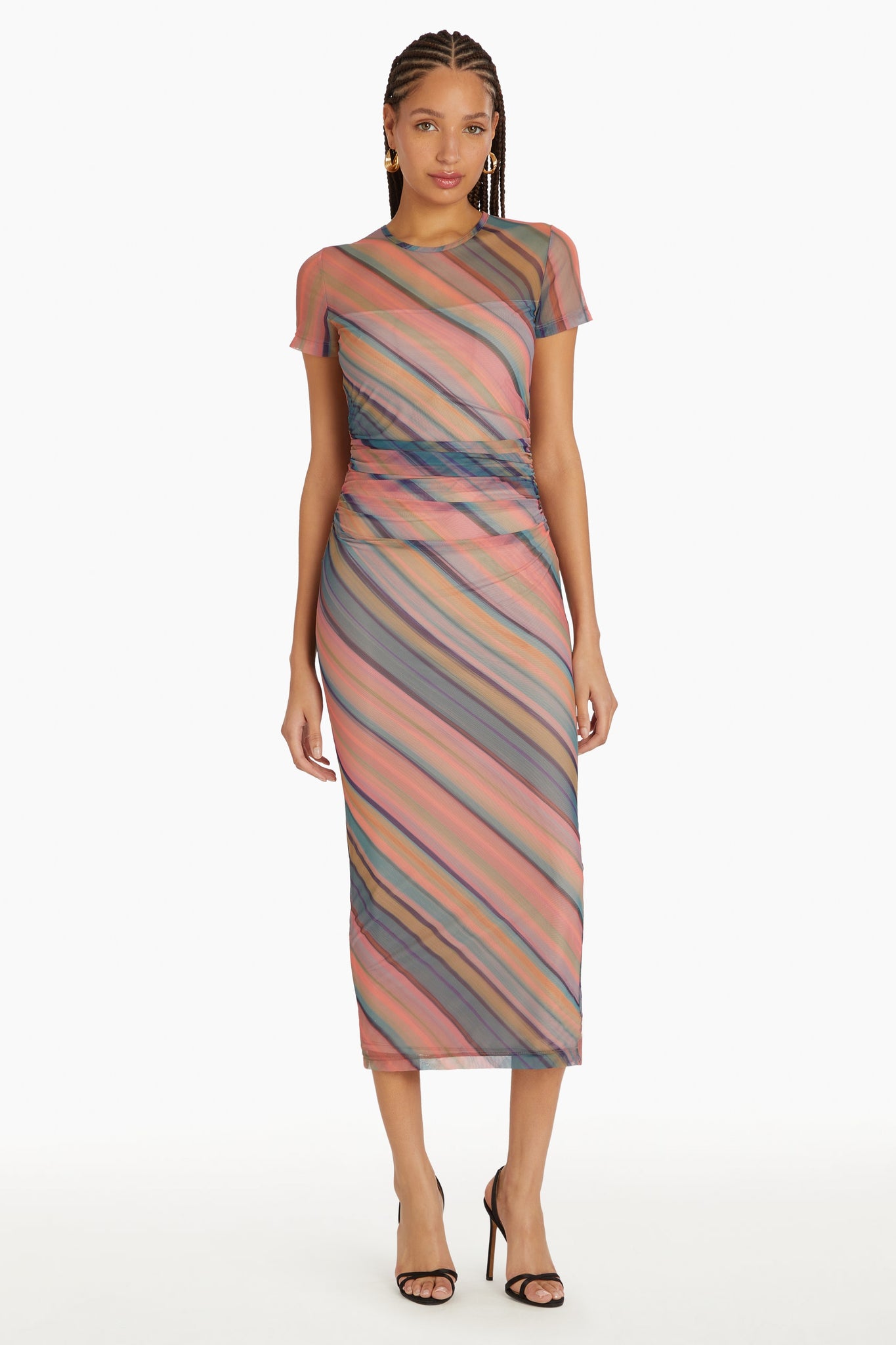 Multi Colored Carousel Stripe Midi