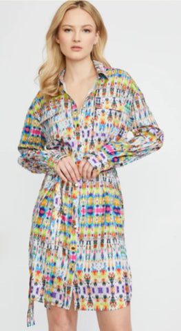 Shibori  Button Down Dress