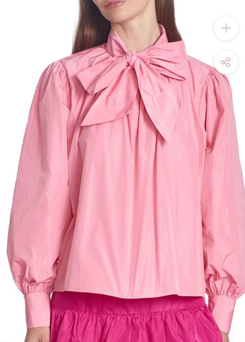 Mariposa Candy Pink Taffeta Top