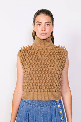 Aspen Sweater Vest-Brown