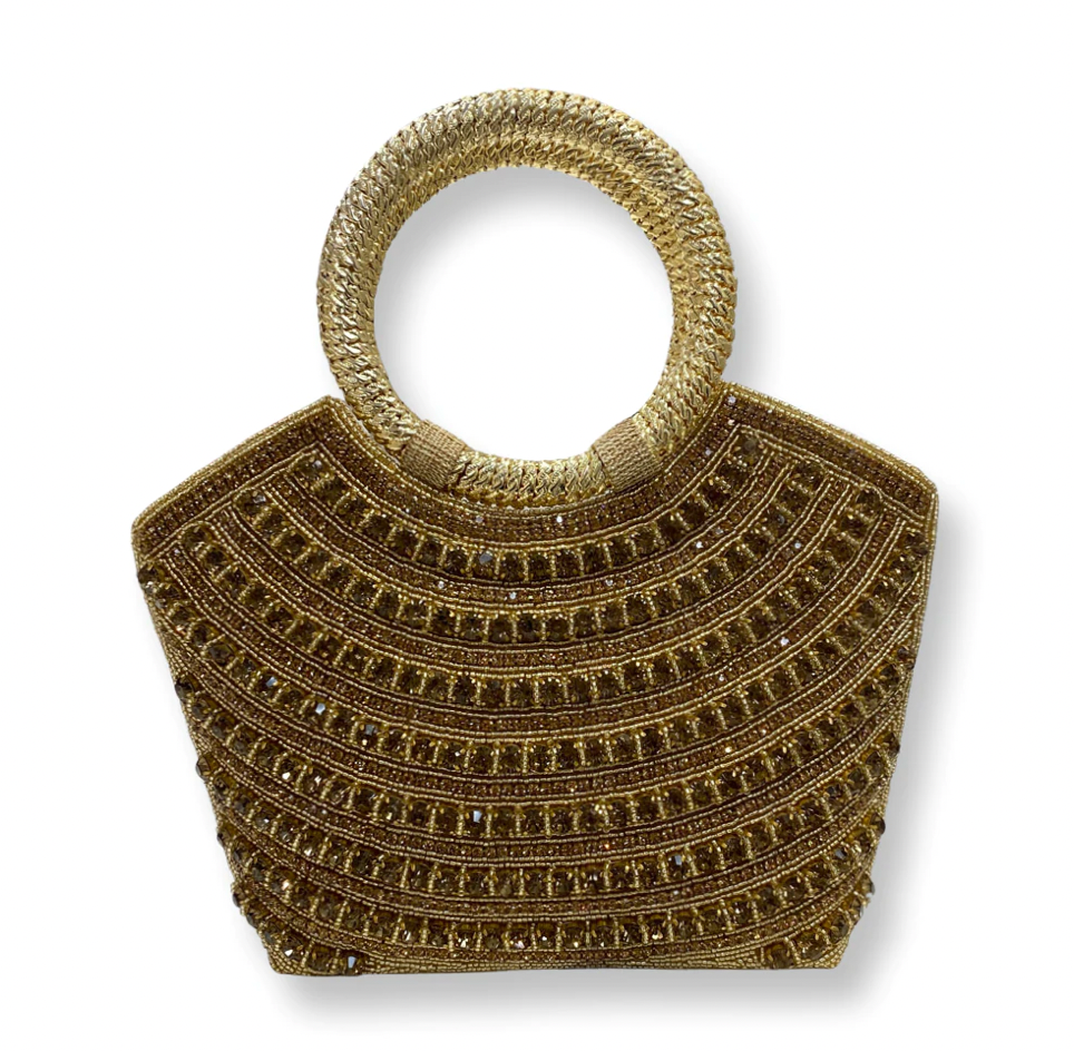 Beaded ring handbag